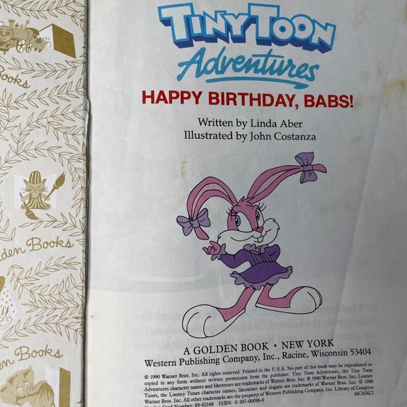 Tiny Toon Adventures Happy Birthday Babs Little Golden Book 1990 u Childrens Boo - Picture 3 of 7